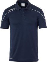 Uhlsport Stream 22 Polo Shirt Heren  Sportpolo - Maat M  - Mannen - blauw/wit