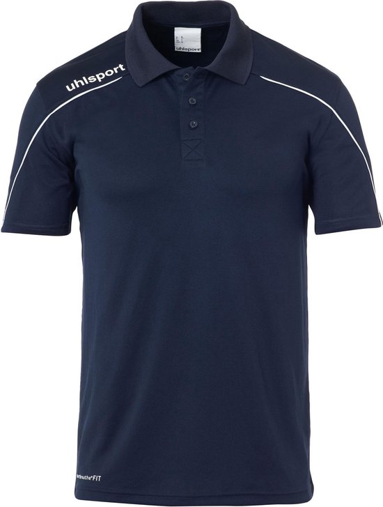 Uhlsport Stream 22 Polo Shirt Heren  Sportpolo -  - Mannen - blauw/wit