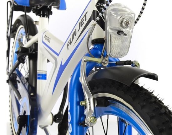 Popal Fun Jet 2208 - Kinderfiets - 22 Inch - Blauw/Wit | bol.com