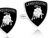 Montebello Manchetknopen Lamborghini - 316L Staal - Auto logo - 18x22mm