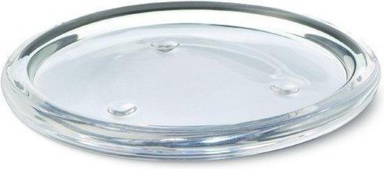 Bolsius Stompkaars Glas onderzetter rond Transparant 110mm per stuk