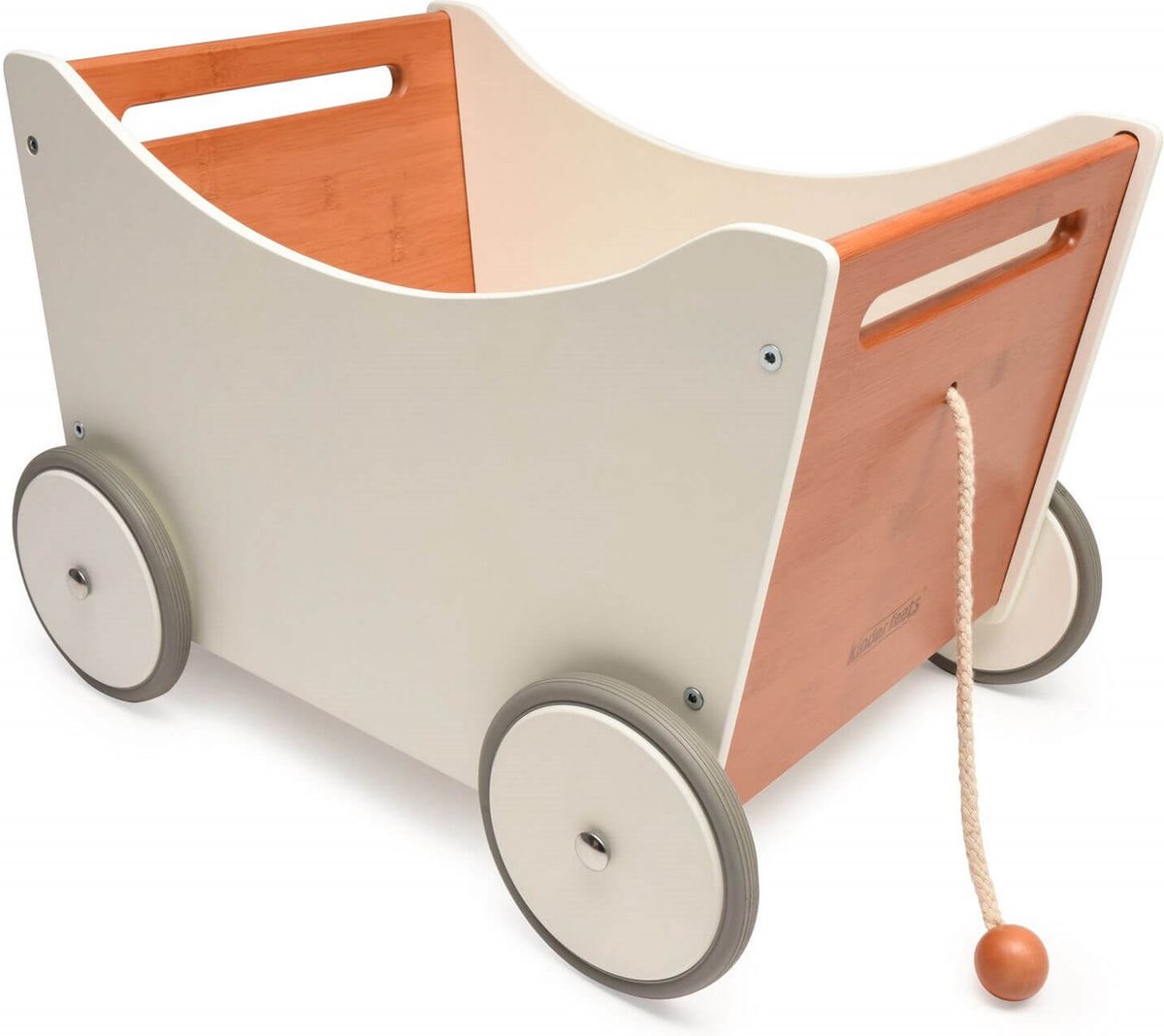 Kinderfeets 2-in-1 houten Toy Box wit