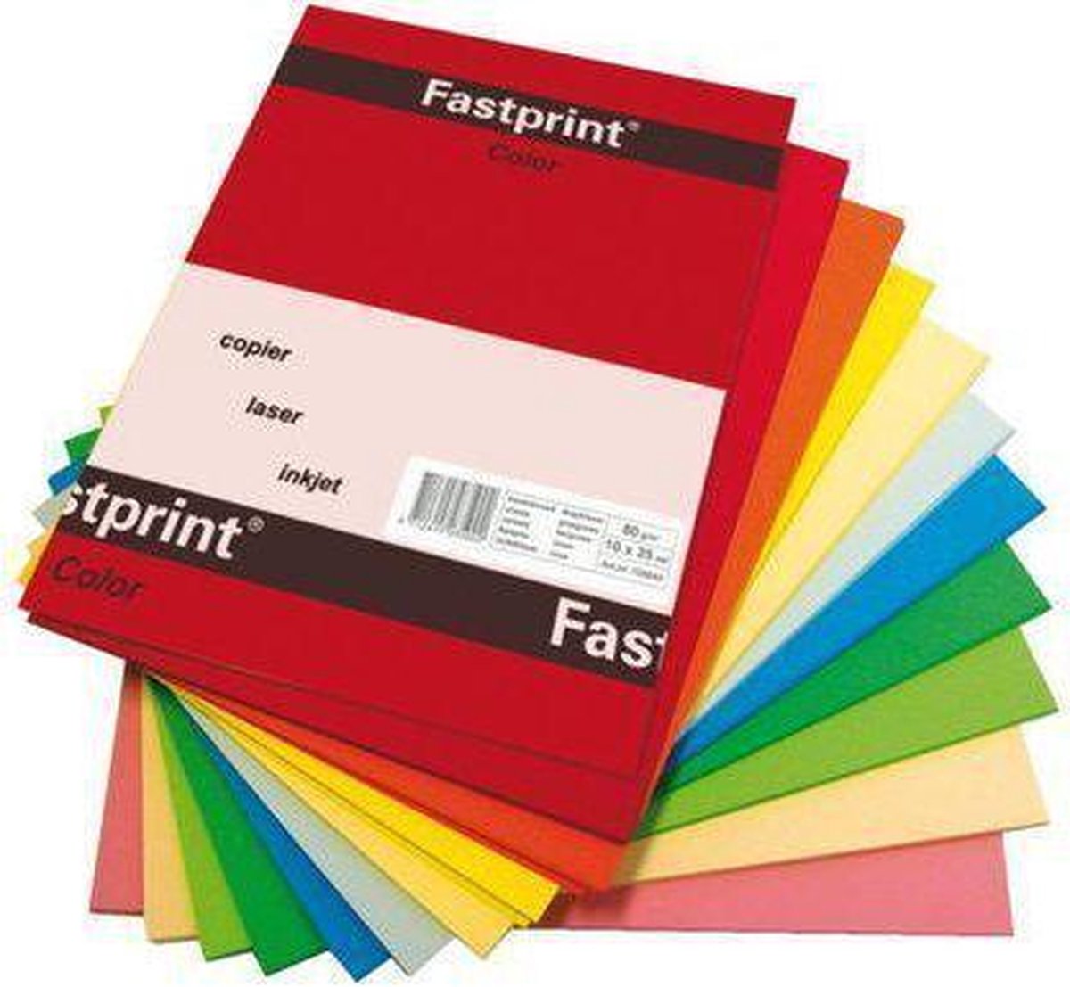 Afspraak nooit Taalkunde Kopieerpapier Fastprint A4 120gr 10kleuren x10vel 100vel | bol.com