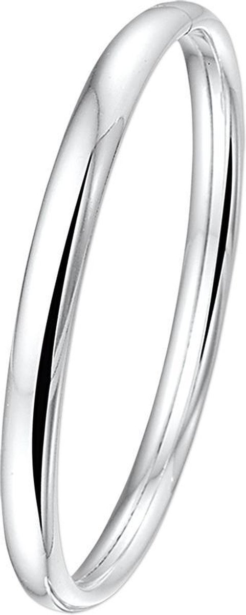 The Jewelry Collection Bangle Dop Ovale Buis 6 X 60 mm - Zilver