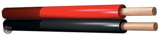 5-100m LED Câble Fil double 2x 2,50mm² rouge/noir 2 fils 0,69€/m Longueur 