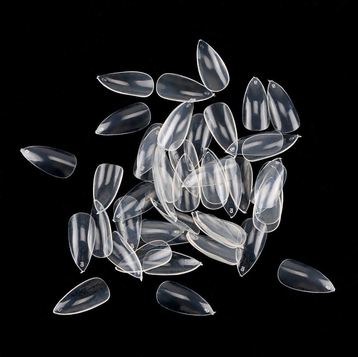Goedkoopste Stiletto Nageltips Set - 600X Transparant- French Nail Art Acryl Nagels & Gelnagels - Heble