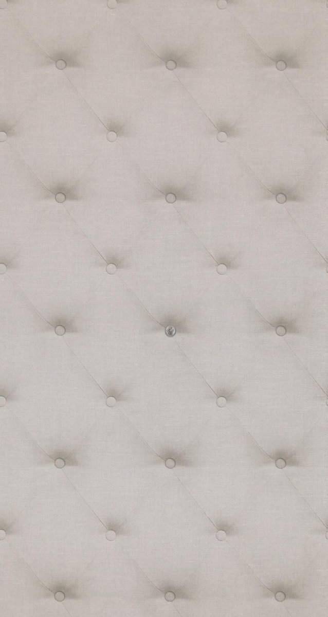 Rivièra Maison R.M Anvers Linen Button - Behang - 1 m x 53 cm - Grijs