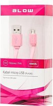 Micro USB Kabel Plat 1 meter - Roze KM05