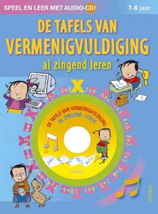 Cover van het boek 'De tafels van vermenigvuldiging al zingend leren + CD' van  Onbekend