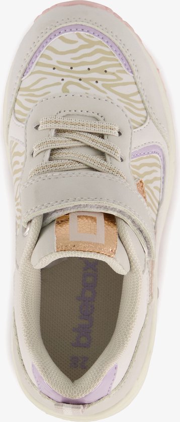 Blue Box meisjes sneakers pastel met zebraprint Beige Maat 31