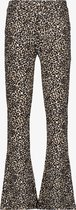 TwoDay flared meisjes broek met panterprint beige - Maat 170