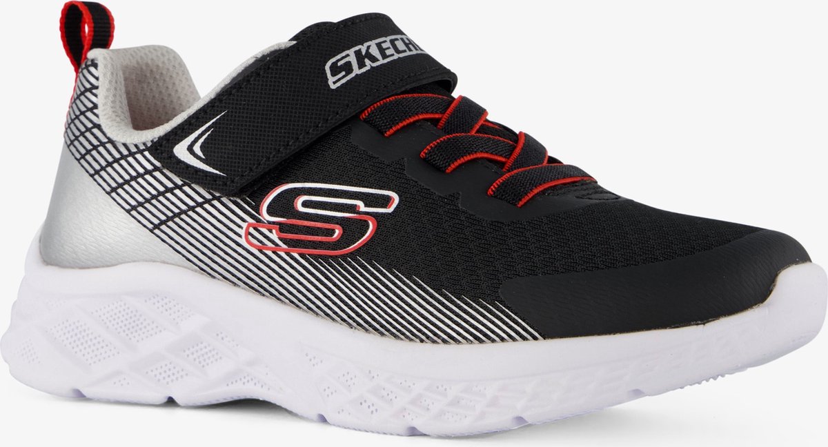 Skechers Microspec II kinder sneakers zwart/wit - Maat 33