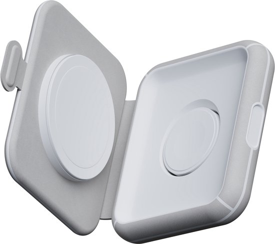 Chargeur sans fil pliable Xtorm 15 W - 2 en 1 - Convient pour iPhone, Airpods et Apple Watch - Design élégant - Grijs