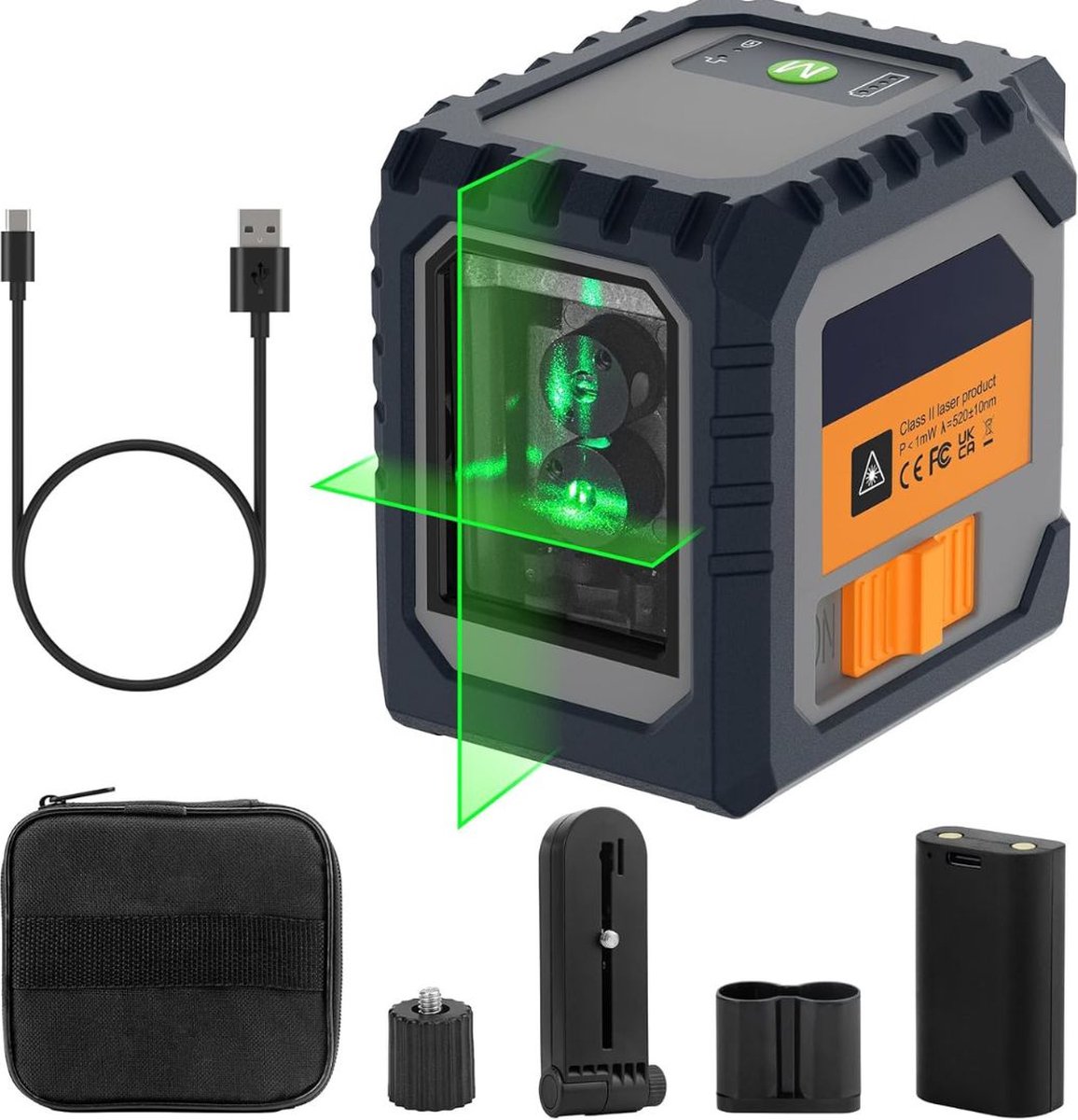 VELTRR® Kruislijnlaser - Lijnlaser - Bouwlaser Waterpas - Zwart