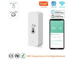 Slim WIFI 2.4GHz Temperatuur en Vochtigheidssensor _ Smart Temperature and Humidity Sensor werkt met Google Home - Remote monitor - app controle - slimme temperatuur sensor