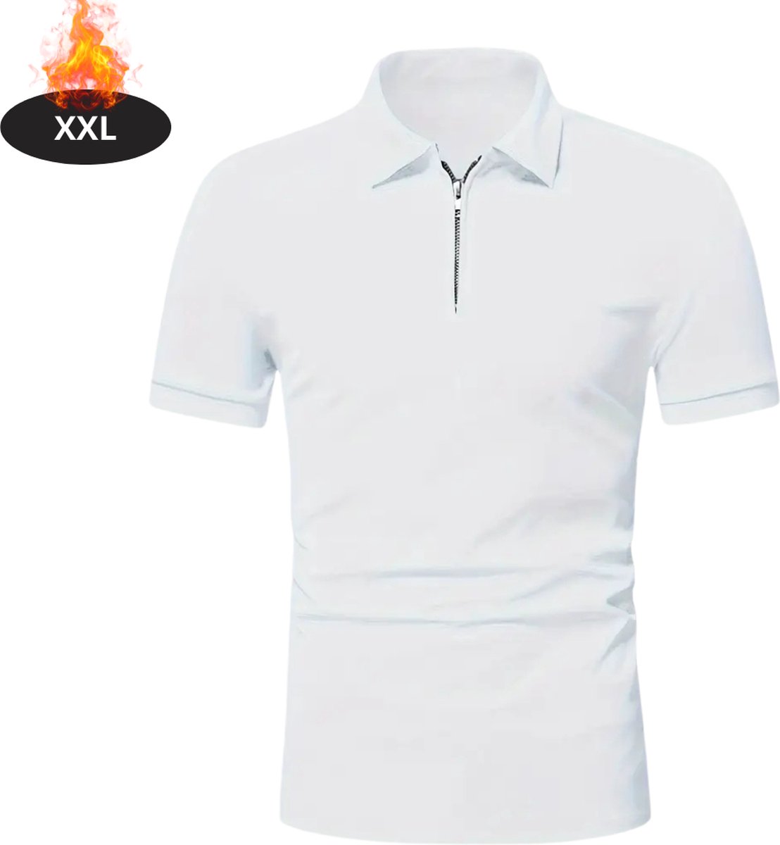 Bovista Poloshirt Heren T-Shirt Heren Shirt Overhemd Polo Shirt Wit