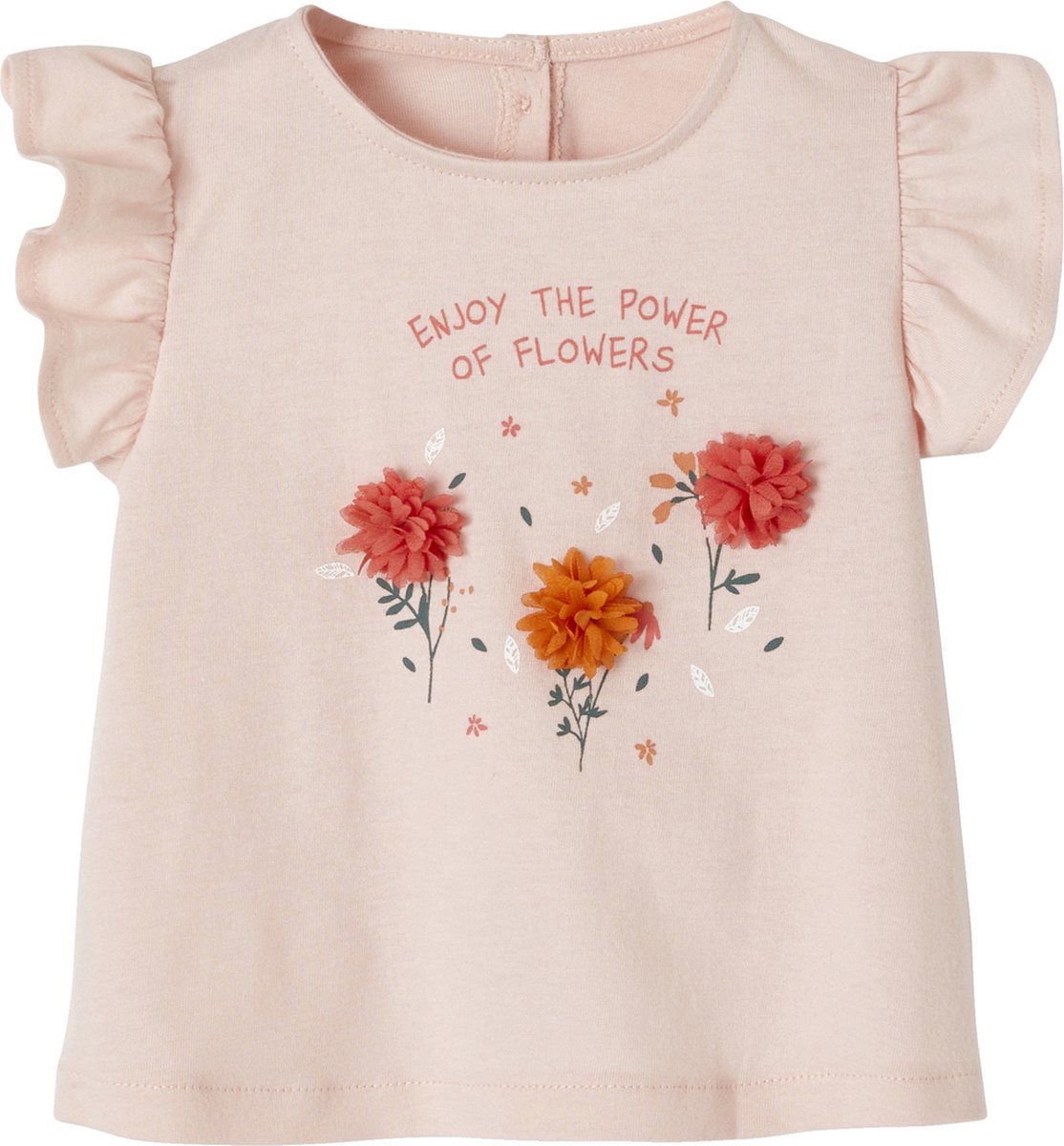 Vertbaudet T-shirt met bloemen in reliлf baby