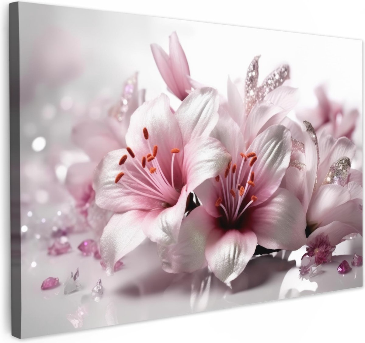 La'Moussawi ® Schitterende Grote Canvas Wanddecoratie met Bloemmotief voor Elke Ruimte
