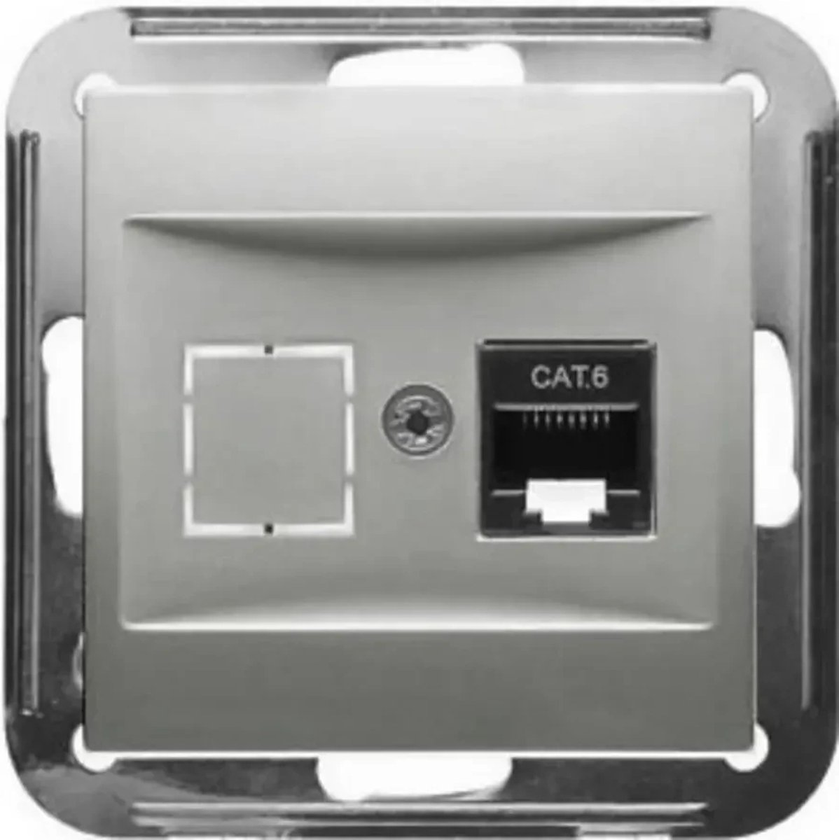 PEHA Badora aansluiting Cat. 6 1-terminal - aluminium (D 11.1858.70 UAE-C6)