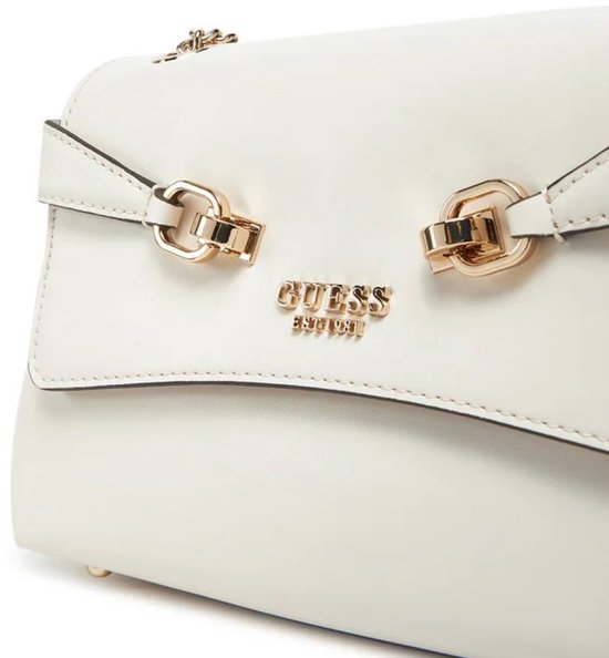 GUESS Sac à épaule bandoulière Lorelei Convertible Xbody Flap Bag Bone Écru
