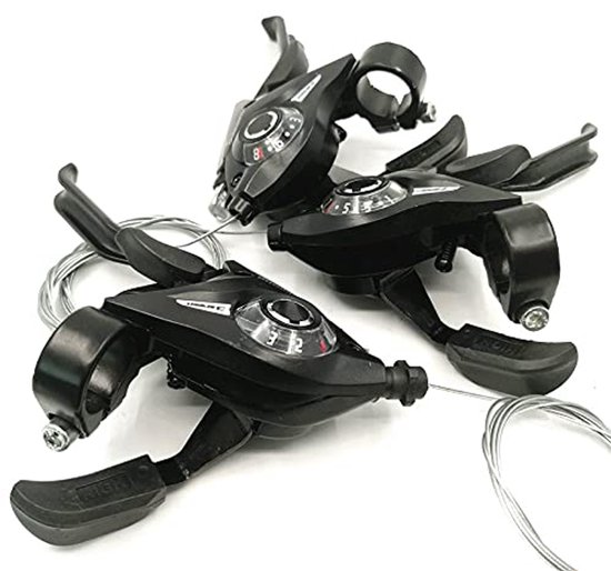 SENSAH Racefiets Versnellingshendels 2X7/2X8/2X9/2X10/2X11 Snelheid Hendel Rem Fiets Derailleur Compatibel met Shimano (REFLEX(2X8