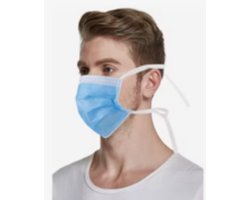 100x beschermende mondkapjes - blauw - niet medisch - beschermmaskers / stofmaskers