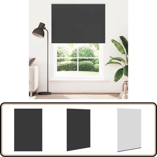 Store enrouleur vidaXL - Occultant - 150x230 cm - Store enrouleur Zwart - Rideaux occultants - Rideau occultant - Décoration de chambre - Rideau de salon