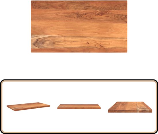Tafelblad 160 x 80 cm - rechthoekig - acacia - nieuw blad - Office RE Furniture