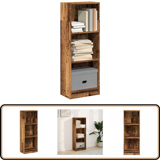 VidaXL - Bruin - Design - 5 planken - Woonkamer - Boekenkast