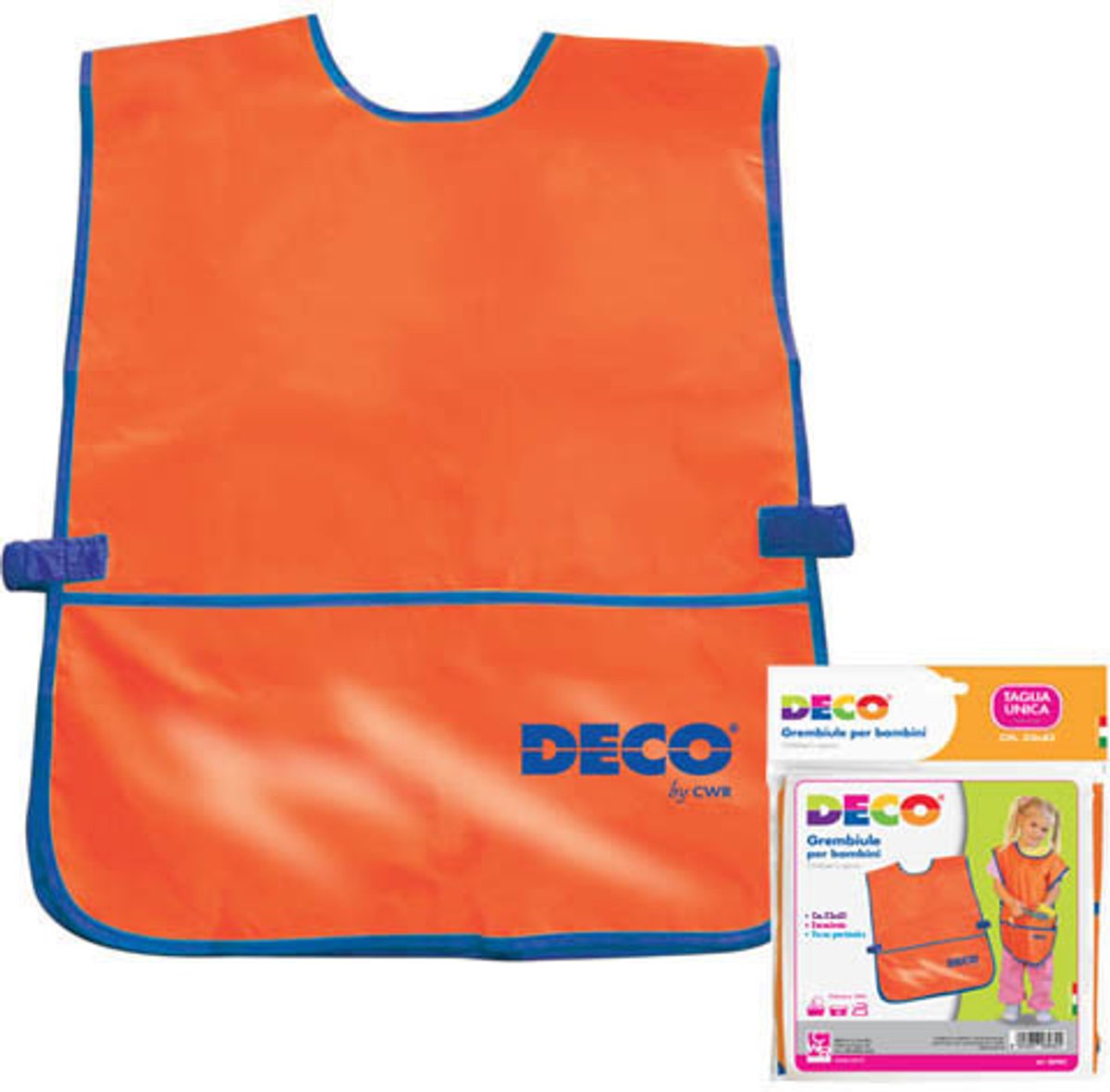CWR 06962 schilderschort S Kinderen Blauw, Oranje