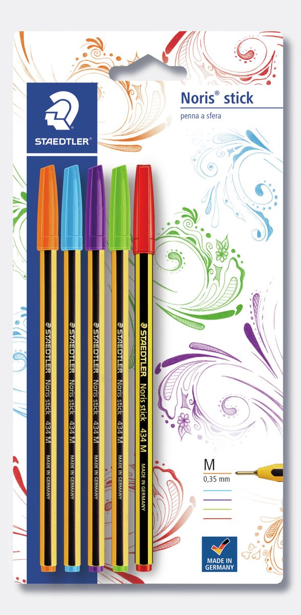 Staedtler 434-SBK5P2 pen- & potloodcadeauset Balpen Blister