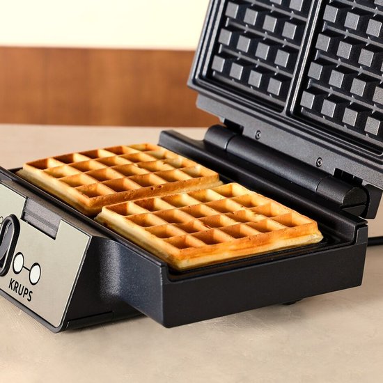 Krups Iconic FDK261 - Wafelijzer - Keramische Anti-aanbaklaag - Verticaal Opbergen - 850W - RVS van Krups — afbeelding 2