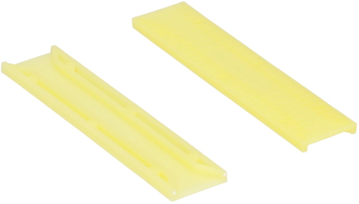 Wovar Glasblokjes 22 mm breed | 4 mm dik Geel | Per 100 stuks