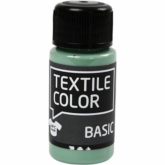 Peinture textile - Vert d'eau - Creotime - 50 ml