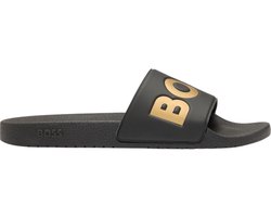 Hugo Boss heren BOSS slippers contrast logo zwart