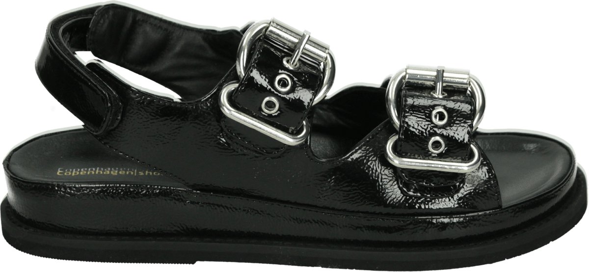 Copenhagen Shoes - THE MAGICAL PATENT CS8405 - Platte sandalenDames Sandalen - Kleur: Zwart - Maat: 38