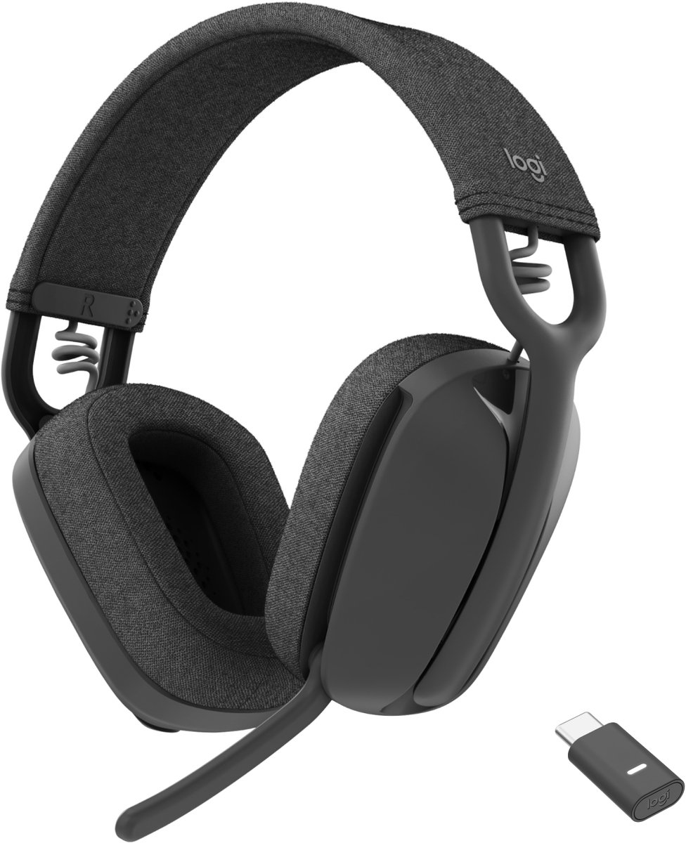 Logitech Zone Vibe Headset Draadloos Hoofdband Oproepen/muziek Bluetooth Grafiet