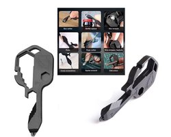 Actie4you® - 24 in 1 Multi Gereedschap Sleutel - Survival Tool - Multitool Sleutel – Zwart