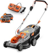 Grasmaaier op batterij 40V FUXTEC FX-E2RM37 - Set met 2 batterijen van 4Ah en dubbele lader van 2,4A