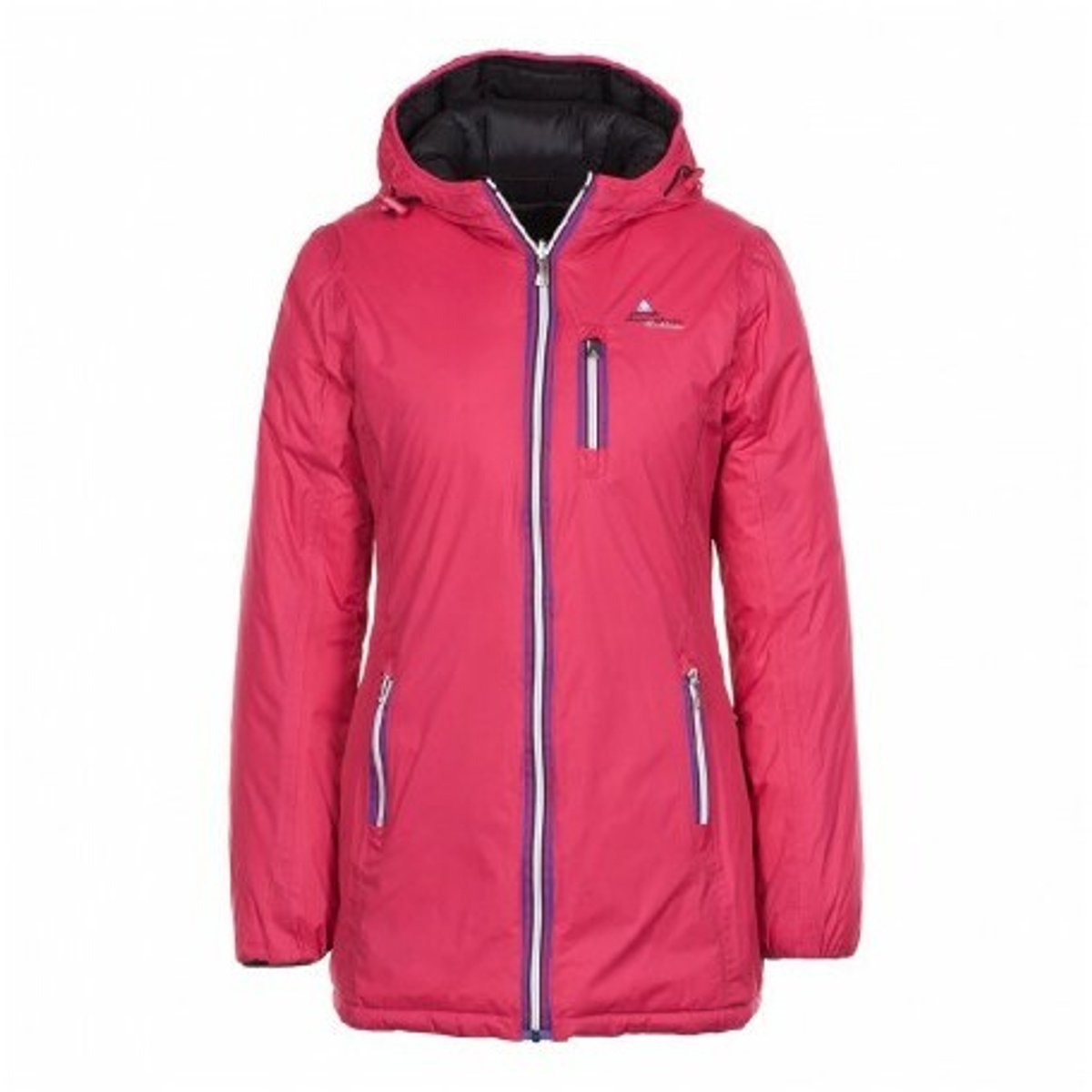 Reversible lange skijack voor dames Peak Mountain Awill Zwart