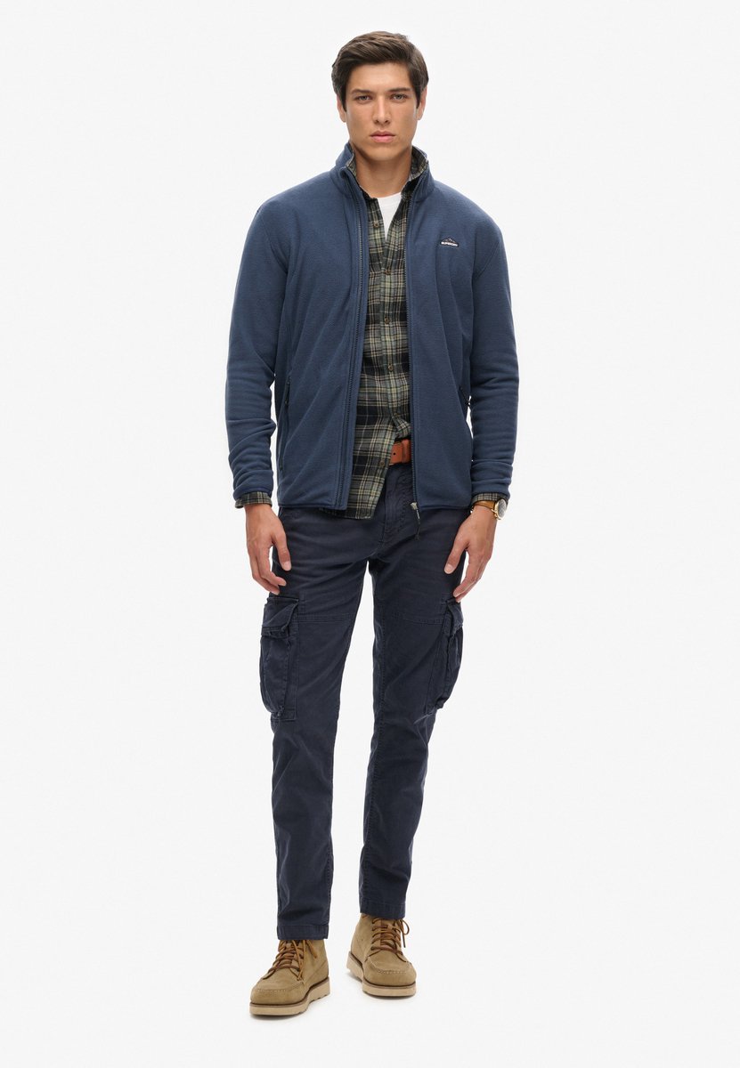 Superdry Vest Polar Fleece Full Zip M2014195a Lauren Mannen Blauw