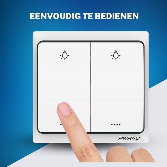 LoraTap Draadloze schakelaarset 1 muurbeugel 1 dubbele