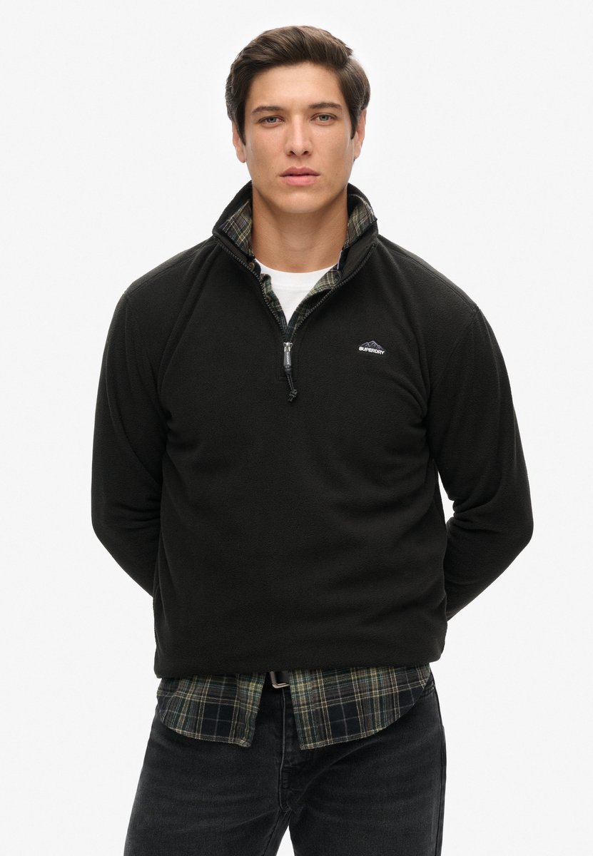 Superdry Polar Fleece met halflange rits Heren Truien Zwart