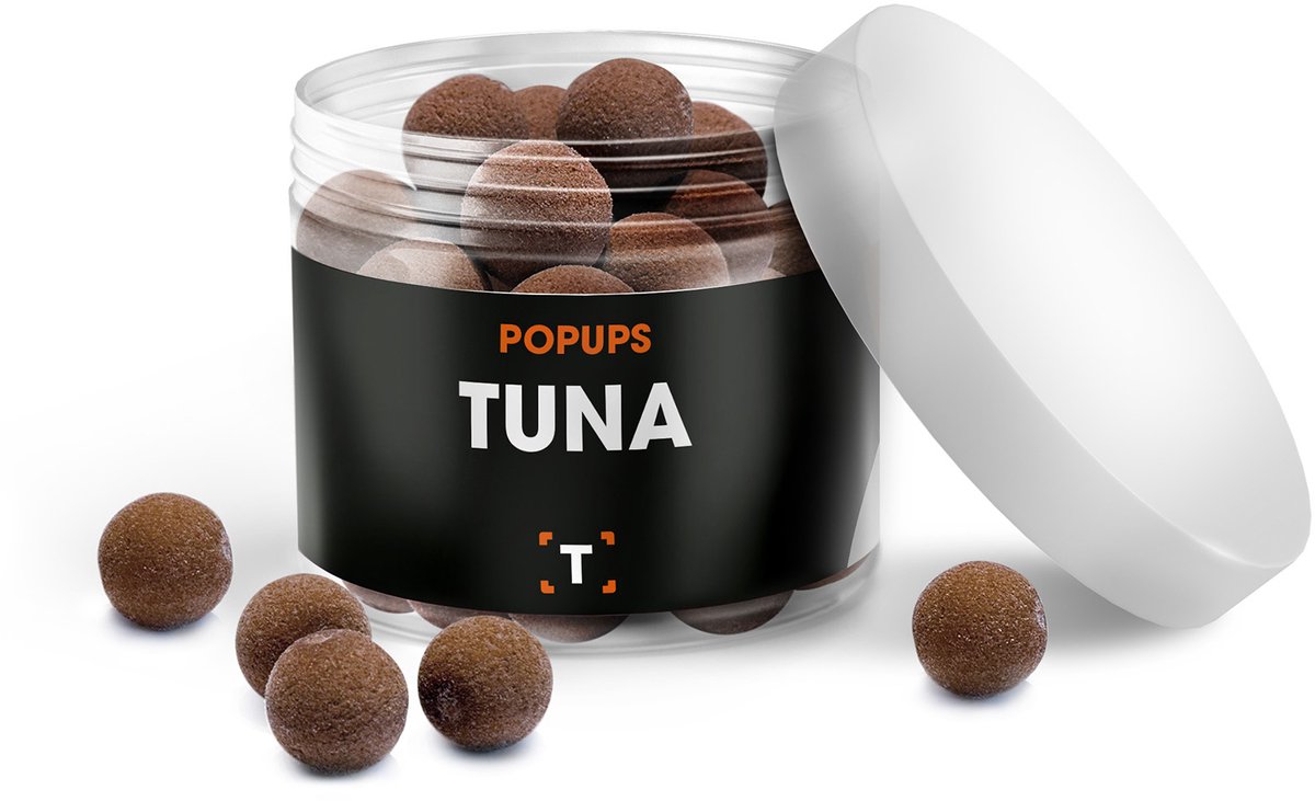 Tuna Pop-ups Bruin | Aas | Karpervissen | Partikels | Karper Aas | Karper Vissen | Karper Voer | Karper