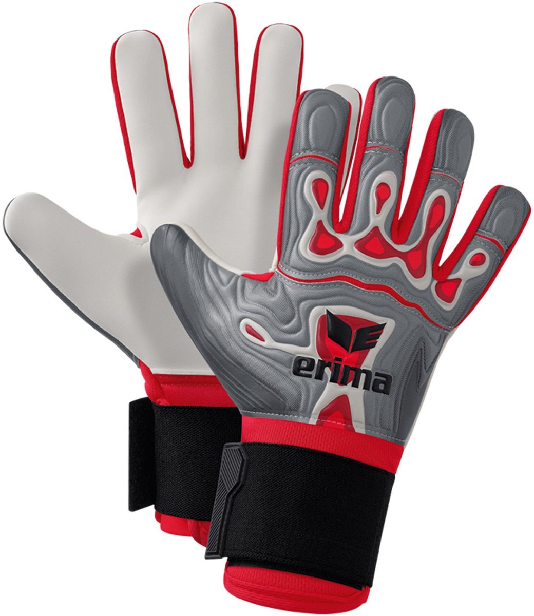Erima Flex-Ray Robusto Keepershandschoenen Heren - Grijs / Rood | Maat: 10