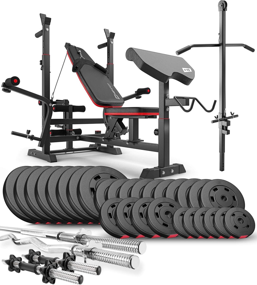 Zipro Hantelbank Volume, Fitnessbank mit 6-Fach verstellbare Rückenlehne und 2-Fach Zipro Hantelbank Volume, Fitnessbank mit 6-Fach verstellbare Rückenlehne und 2-Fach
