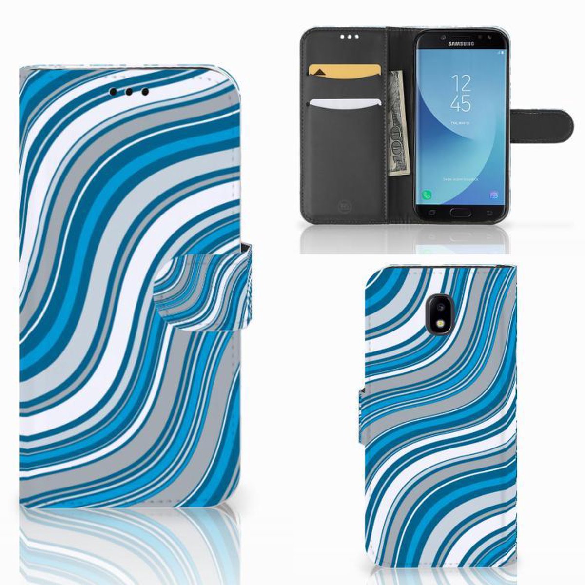 Samsung Galaxy A30 Telefoon Hoesje Waves Blue