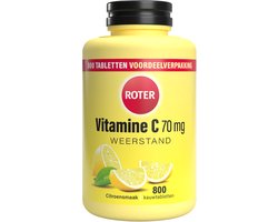 Roter Vitamine C 70mg - Vitamine C ondersteunt je weerstand - 800 kauwtabletten met citroensmaak