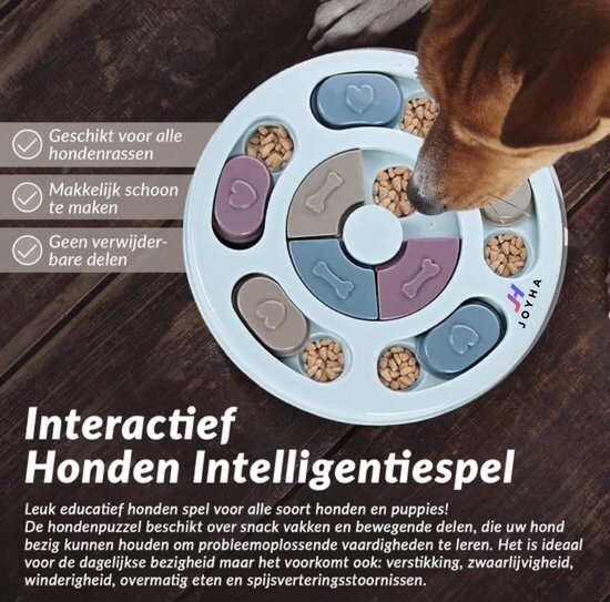 Smartplay - Hondenpuzzel - Interactieve Hondenpuzzel - intelligentie - Hondespeelgoed - Honden - Slim - Eetlust - Dieren - Dierenpuzzel