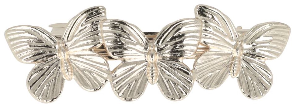 Haarsoires Haarspeld Patentspeld 7cm - Vlindervorm – Metaal – Zilver - Haarspelden voor Dames - Haarklem - Haarclip - Haaraccessoires - Hair Clip - Decoratieve Haaraccessoire